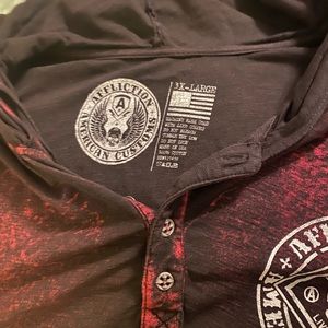 Affliction Mens American Custom long sleeve hoodie